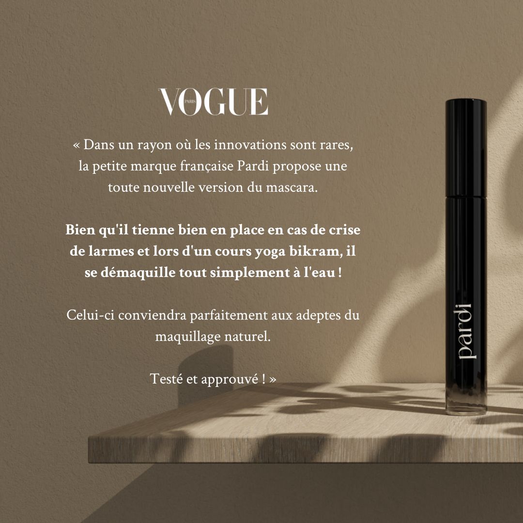 Mascara en verre avec brosse réutilisable - Noir